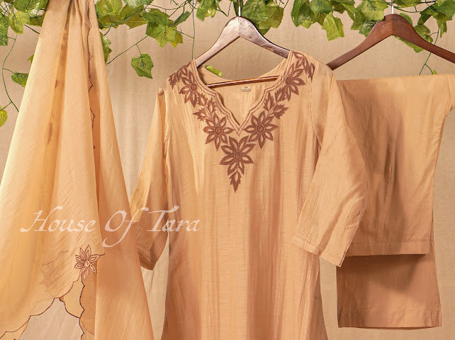 Beige Floral Printed Kurti 🌸