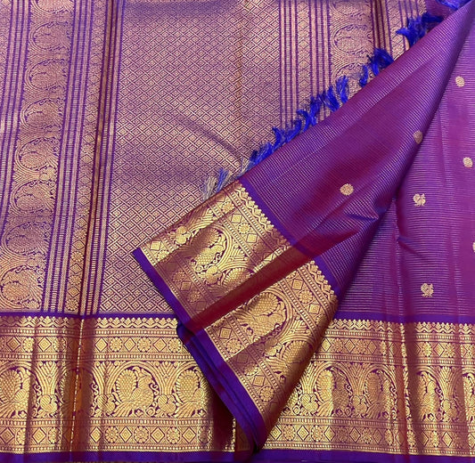 Purple Kanchi Saree