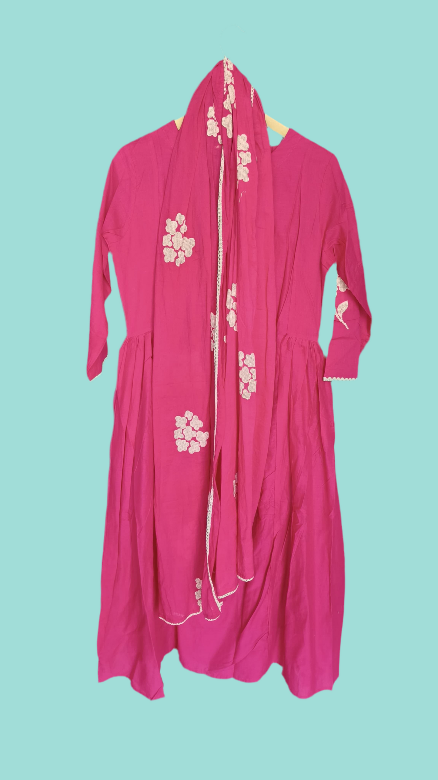 Blush Elegance Cotton Kurti Set
