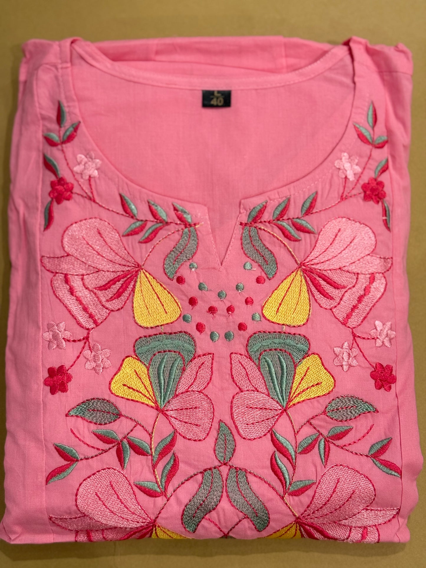 Blush Elegance Cotton Kurti Set