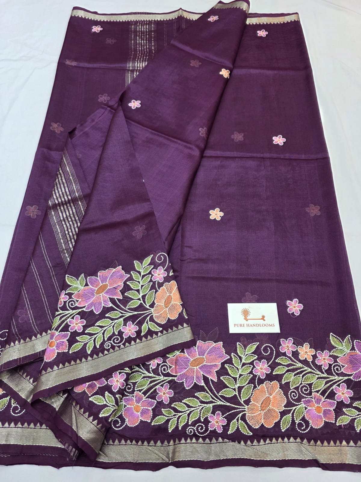 Handloom Pattu Saree with Embroidory