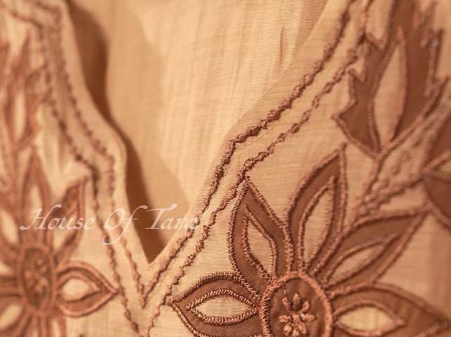 Beige Floral Printed Kurti 🌸