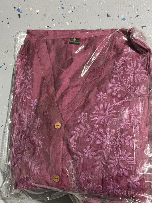 Pink floral kurti