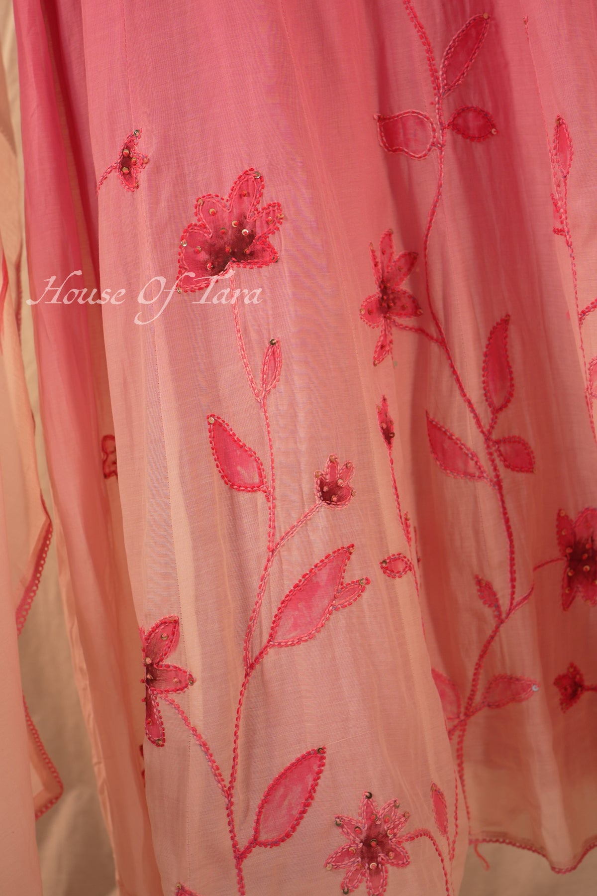 Ombree shaded Mulchanderi kurti set