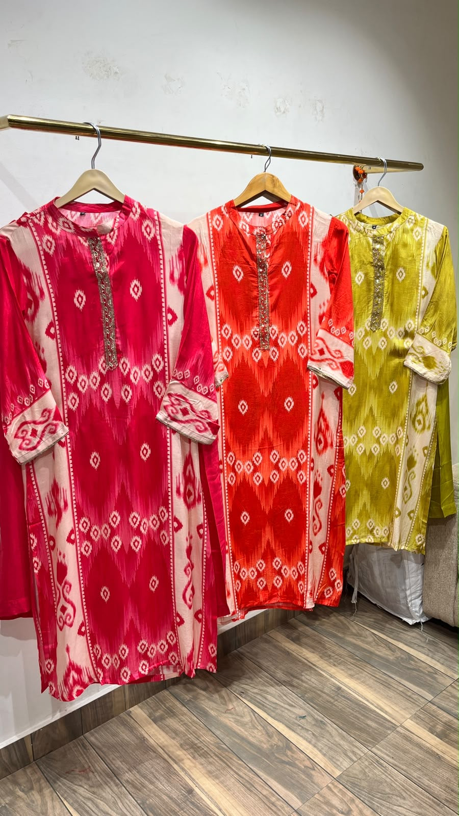 Vibrant Ikat Print Kurti Collection