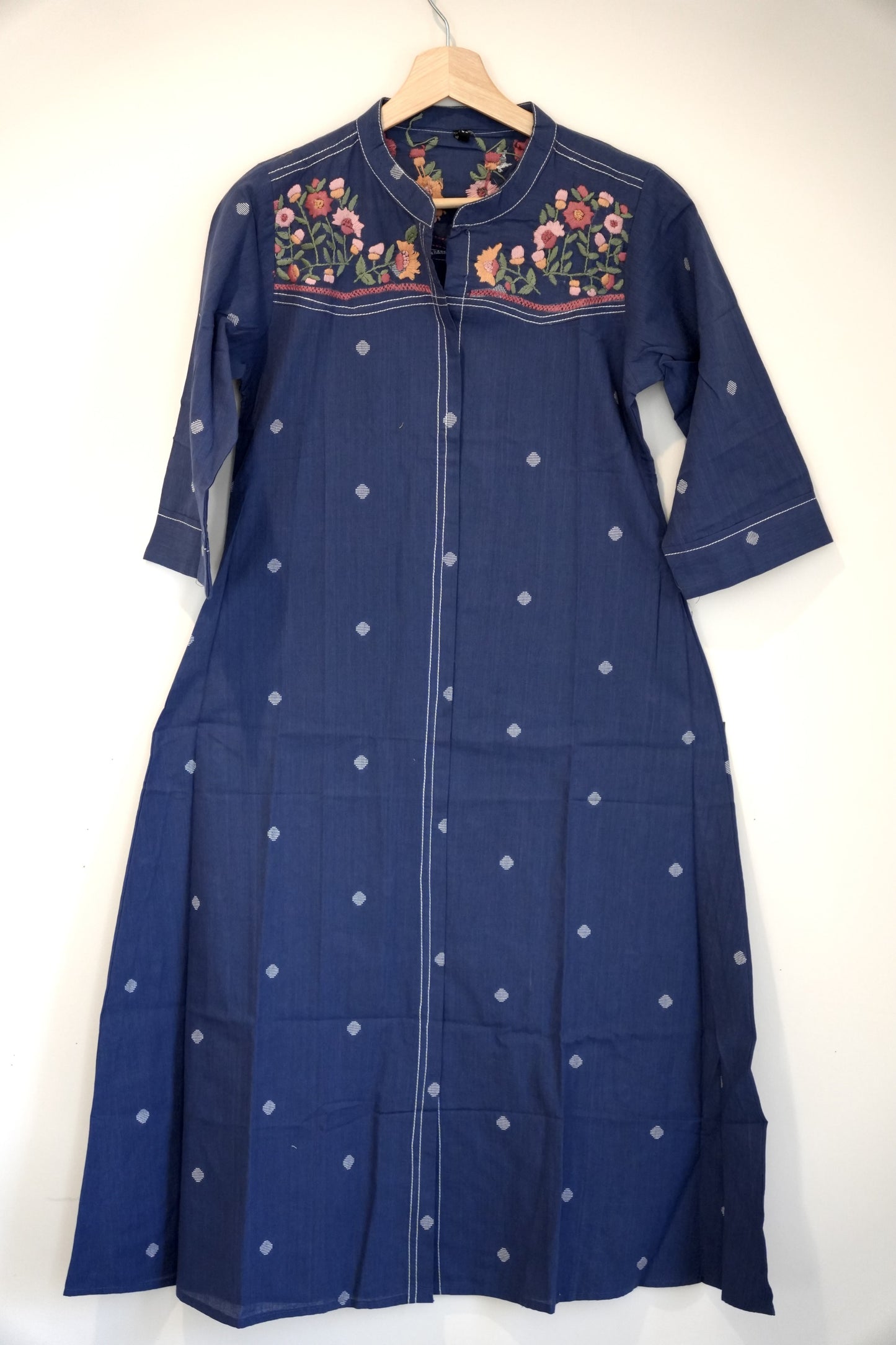 Elegant Hand-Embroidered Yoke Frock