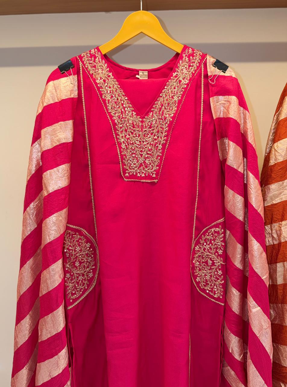 Luxurious Kurti set with pocket work