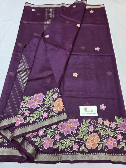 Handloom Pattu Saree with Embroidory