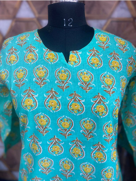 Chic Cotton Short Green kurti