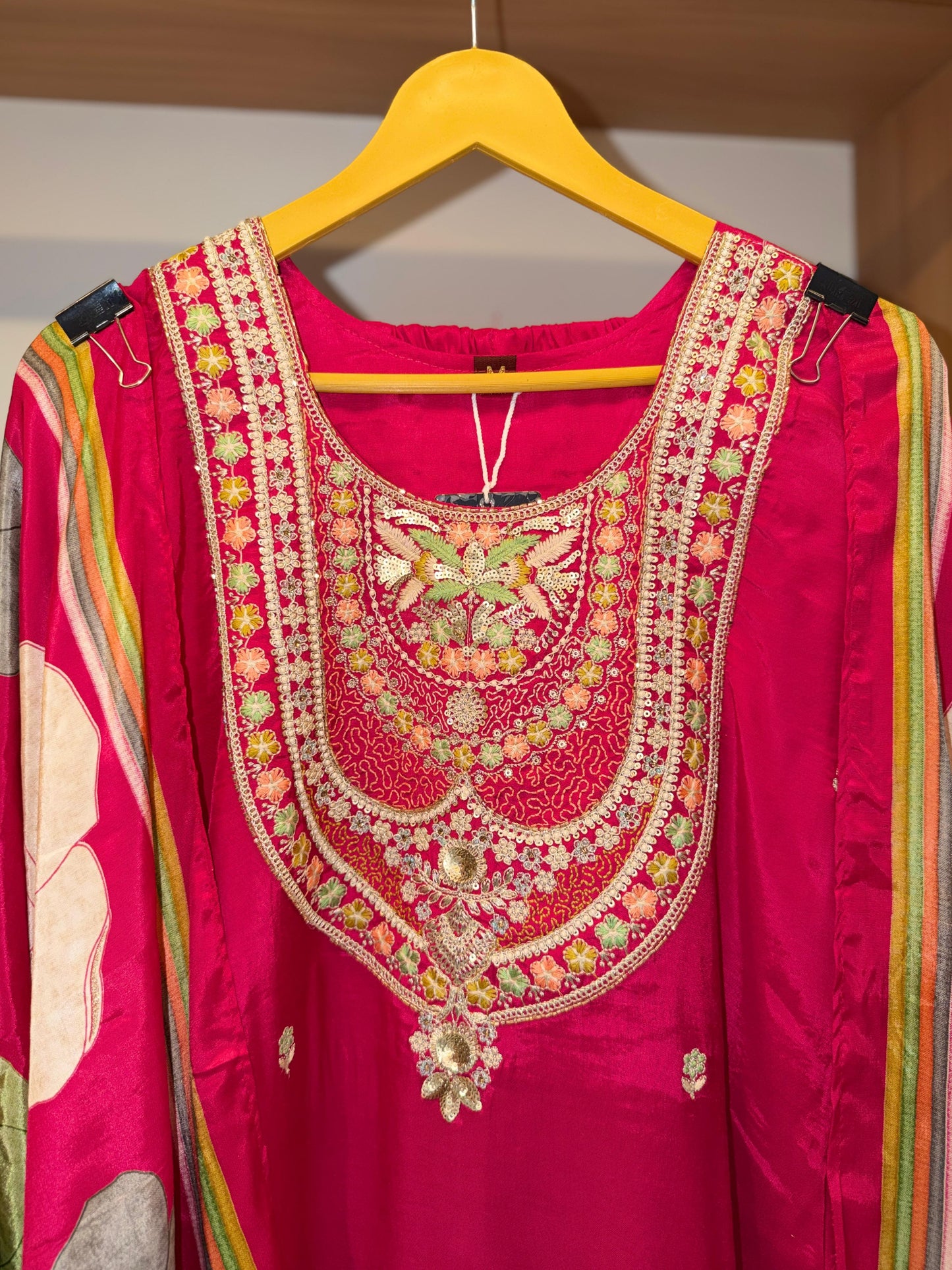 Pure Crepe with embroidery -Yoke Ensemble