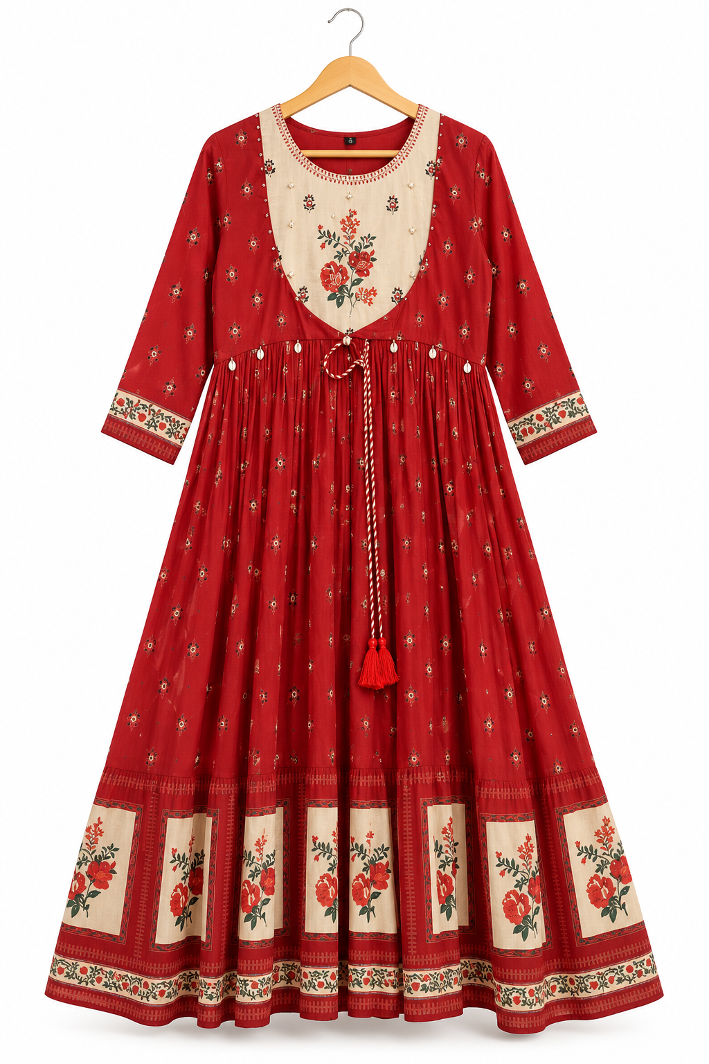 Gulbahar Premium Cotton Floral Anarkali