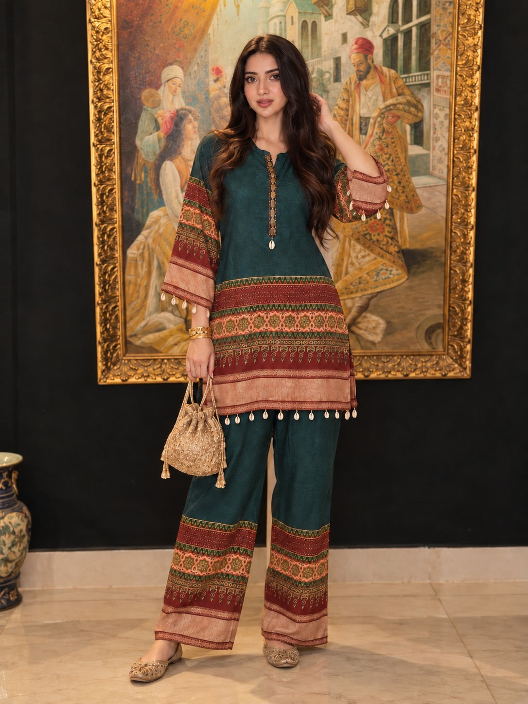 The Noor Mehr Gaji Silk Cord set