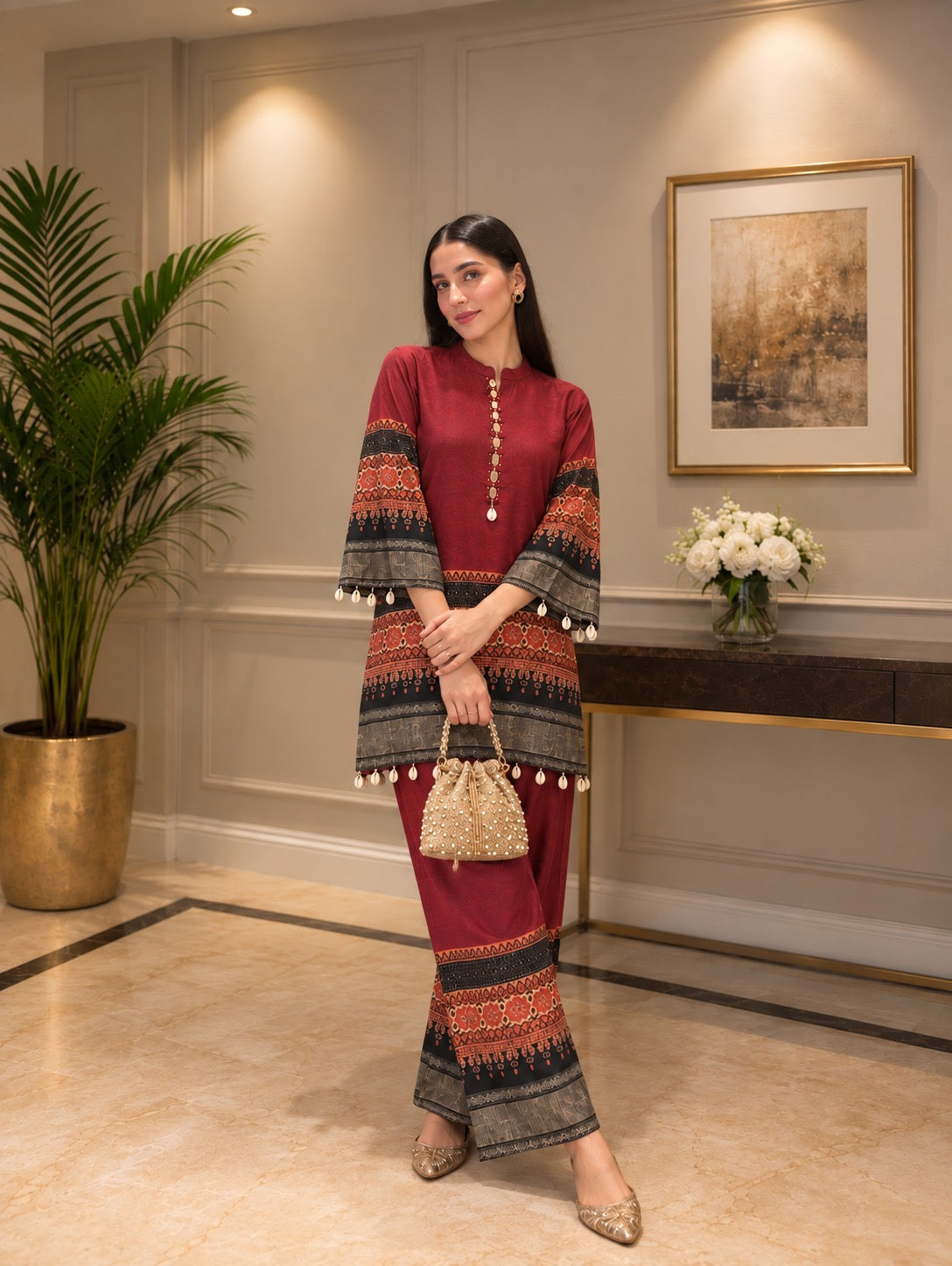 The Noor Mehr Gaji Silk Cord set