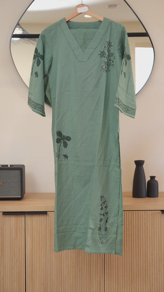 Emerald Elegance Kurti