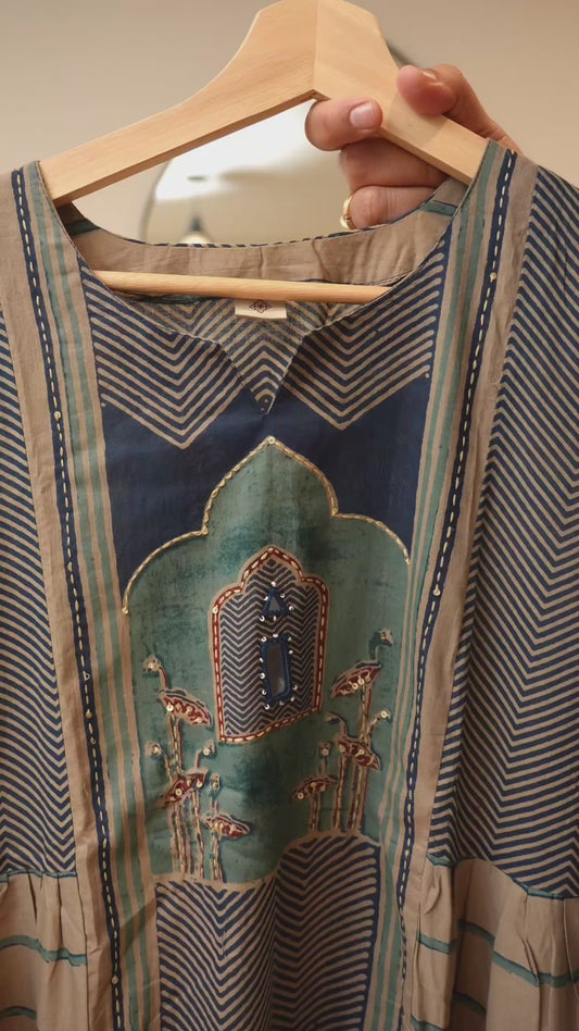 Enchanted and Embellished Printed Cotton Frock