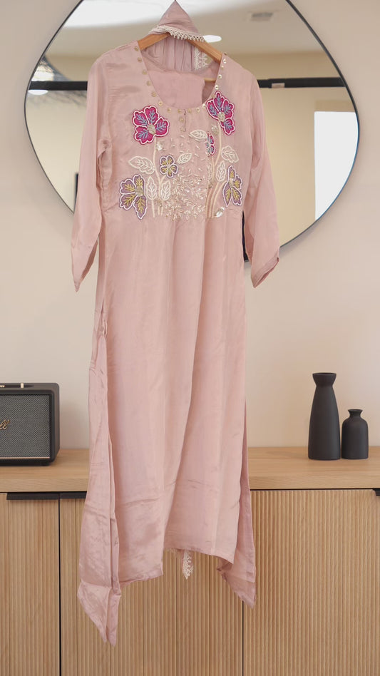 Baby Pink Pearl Grace Kurti