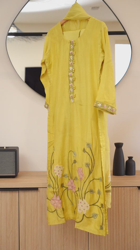 Lemon Yellow Radiance Kurti