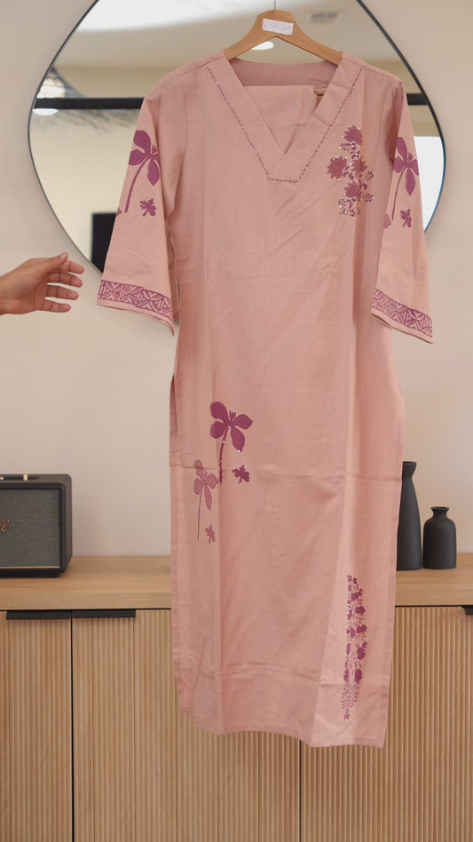 Baby Pink Elegance Kurti