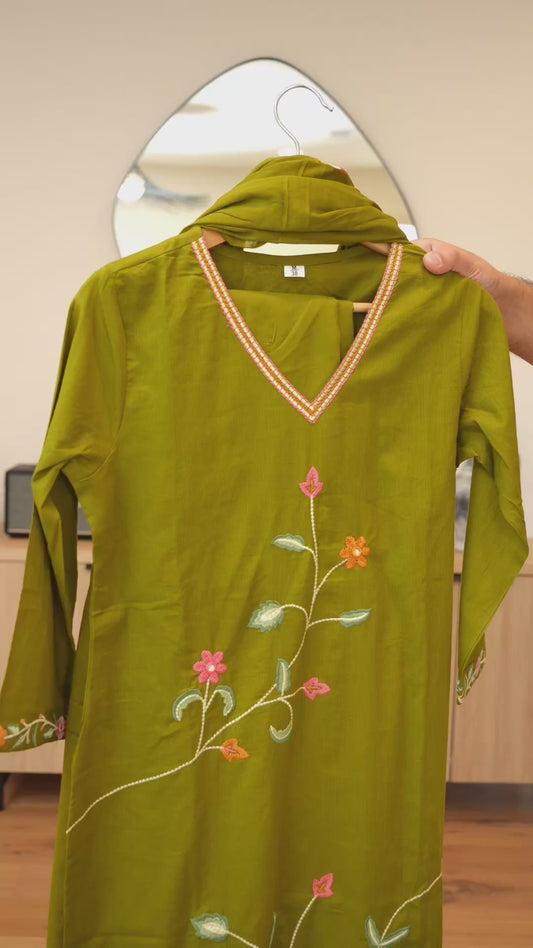 Emerald Glow Kurti Set