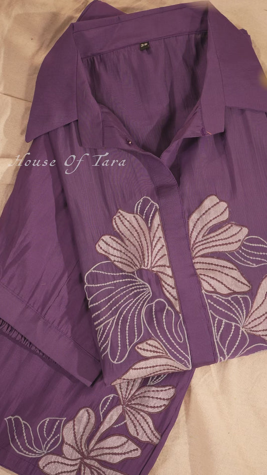 Purple and Gray  Floral Beauties
