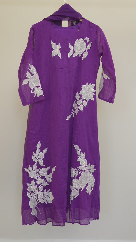 Elegant Purple Kurti Set